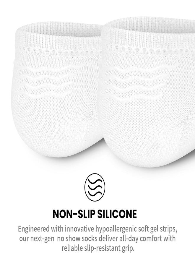 wernies No Show Socks for Women - 8 Pairs Low Cut Invisible Casual Short Ankle Socks for women Black/White/Gray 5-8 - Image 2